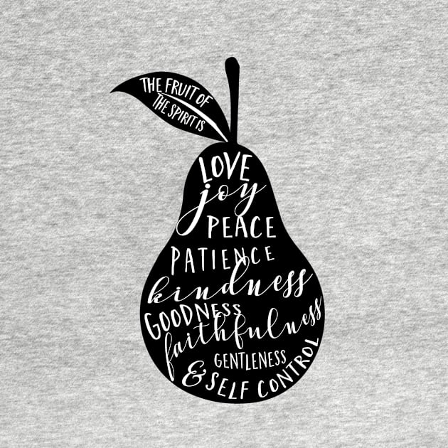 Fruit of the spirit | pear | black and white by SouthPrints